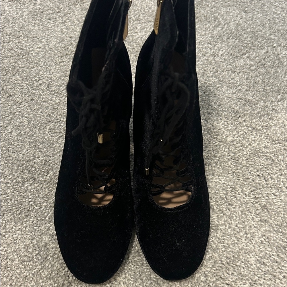 Zara Black Lace-Up Women's Booties